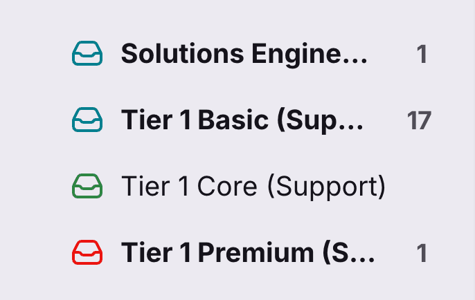 Focus Mode sample showing inbox filtering